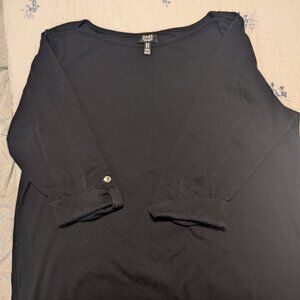 Black 3/4 sleeves t-shirt